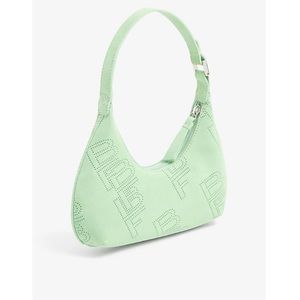 NWT BY FAR - Baby Amber Suede Shoulder Bag - Spearmint